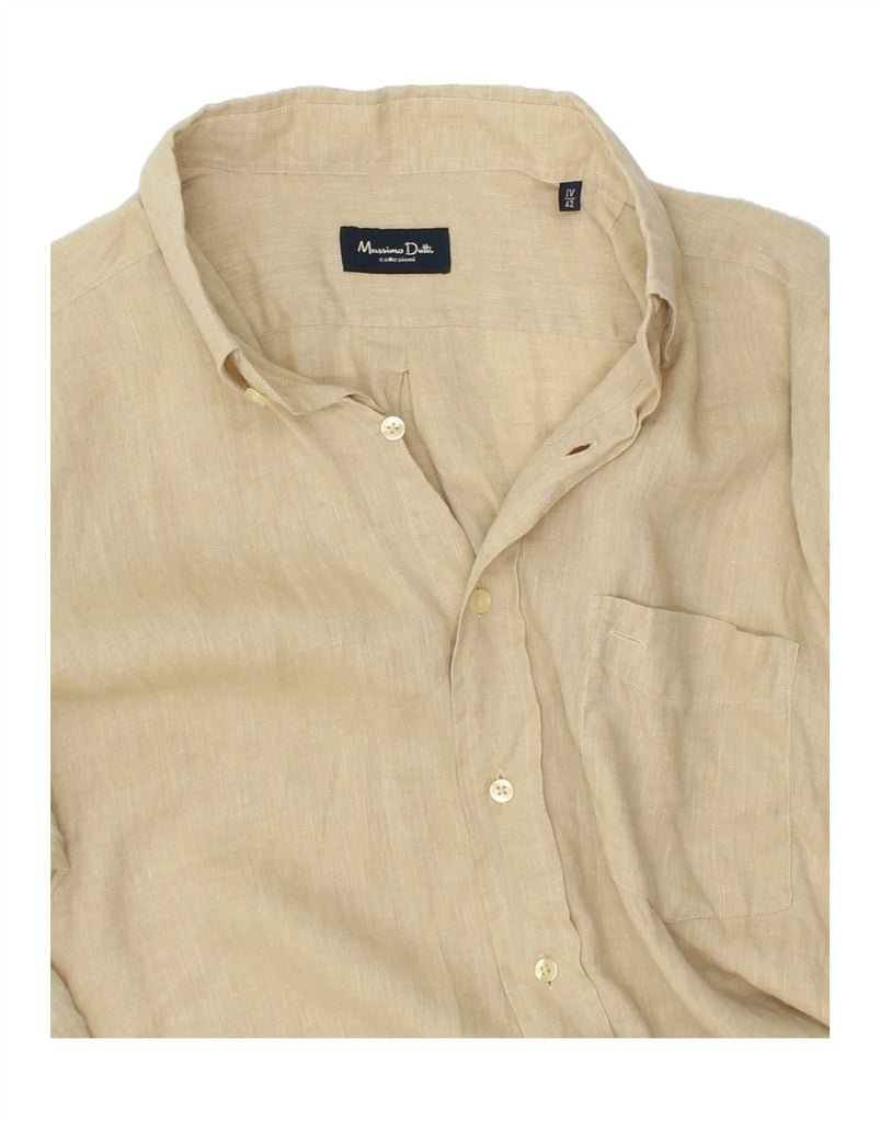 MASSIMO DUTTI Mens Shirt Size 42 Large Beige | Vintage Massimo Dutti | Thrift | Second-Hand Massimo Dutti | Used Clothing | Messina Hembry 