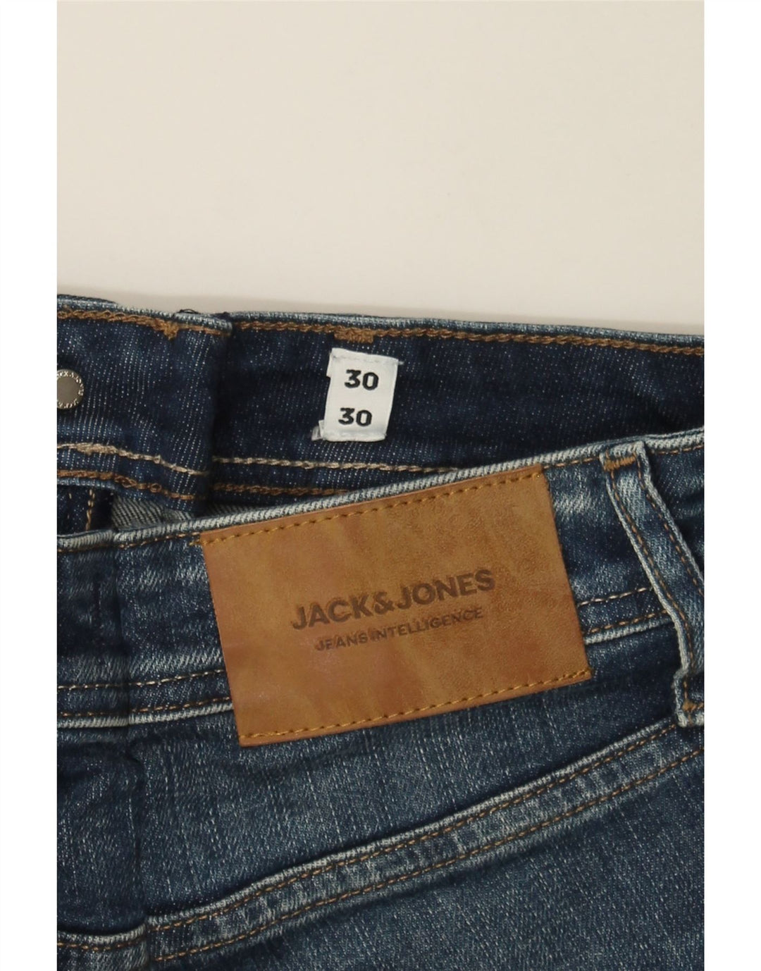 JACK & JONES Mens Clark Straight Jeans W26 L30 Blue Cotton Vintage Jack & Jones and Second-Hand Jack & Jones from Messina Hembry 