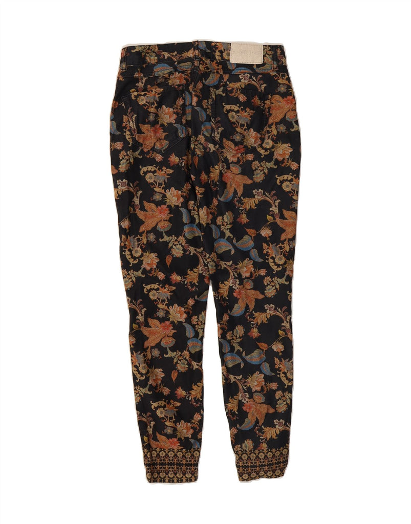DESIGUAL Womens Slim Jeans EU 36 Small W26 L26 Navy Blue Floral Vintage Desigual and Second-Hand Desigual from Messina Hembry 