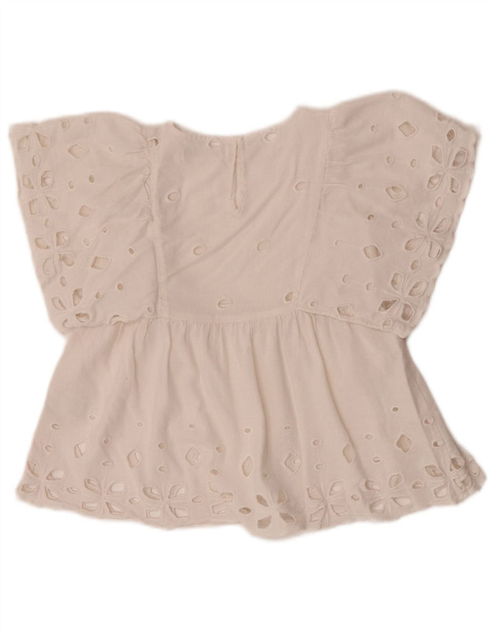 Zara Girls Blouse Top 6-7 Years White Cotton
