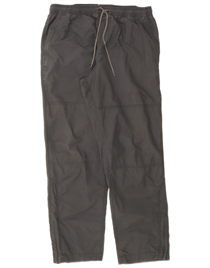 Marks & Spencer Mens Straight Trousers W38 L31 Grey Cotton