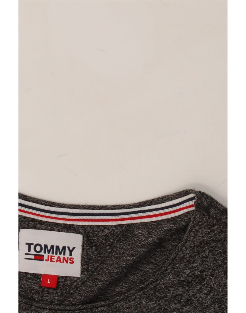 TOMMY HILFIGER Mens T-Shirt Top Large Grey Cotton Vintage Tommy Hilfiger and Second-Hand Tommy Hilfiger from Messina Hembry 