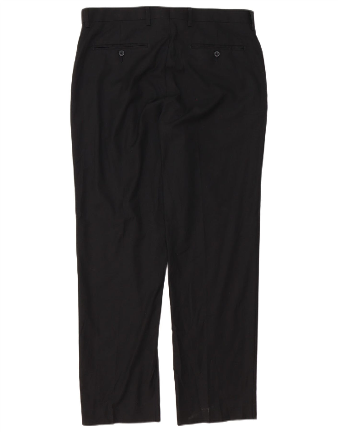 Marks & Spencer Mens Regular Fit Suit Trousers W34 L31 Black Polyester