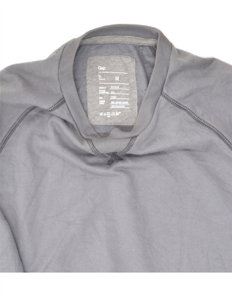 GAP Mens Sweatshirt Jumper Medium Grey Cotton | Vintage Gap | Thrift | Second-Hand Gap | Used Clothing | Messina Hembry 