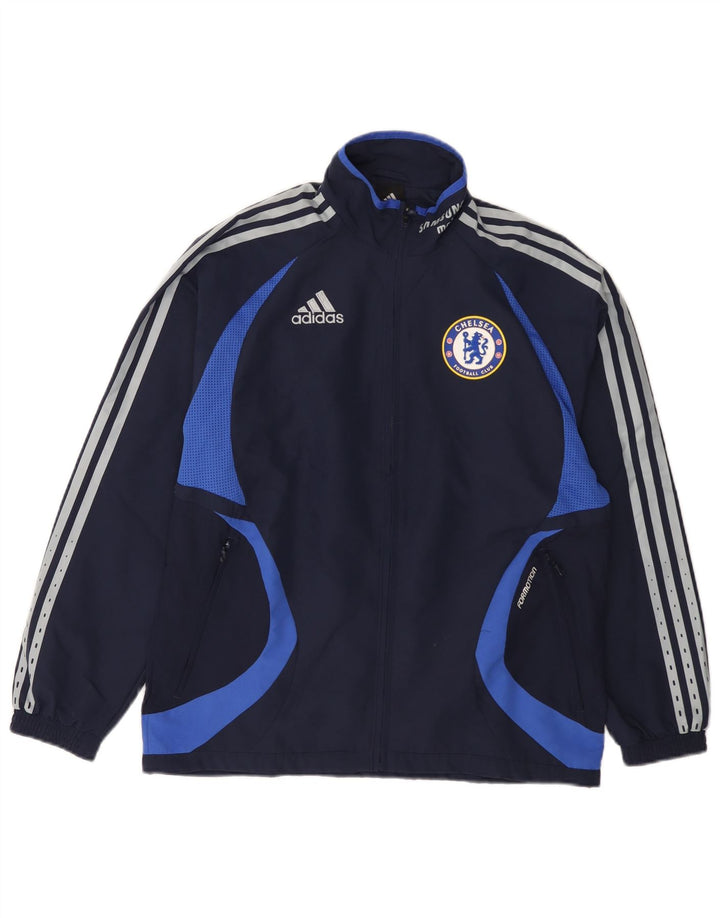 ADIDAS Boys Chelsea FC Tracksuit Top Jacket 13-14 Years Navy Blue