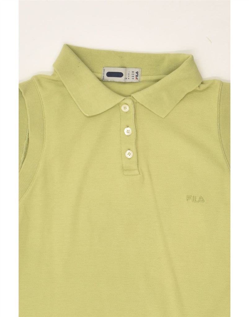 FILA Womens Slim Sleeveless Polo Shirt US 14 XL Green | Vintage Fila | Thrift | Second-Hand Fila | Used Clothing | Messina Hembry 