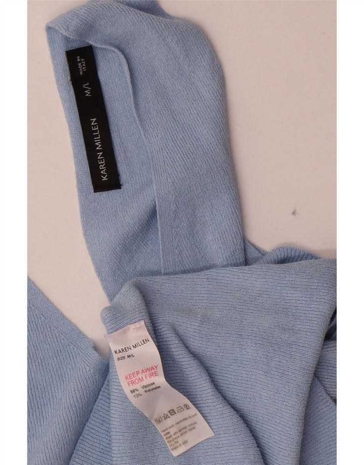 Karen Millen Womens Sleeveless Blouse Top UK 12 Medium Blue Viscose