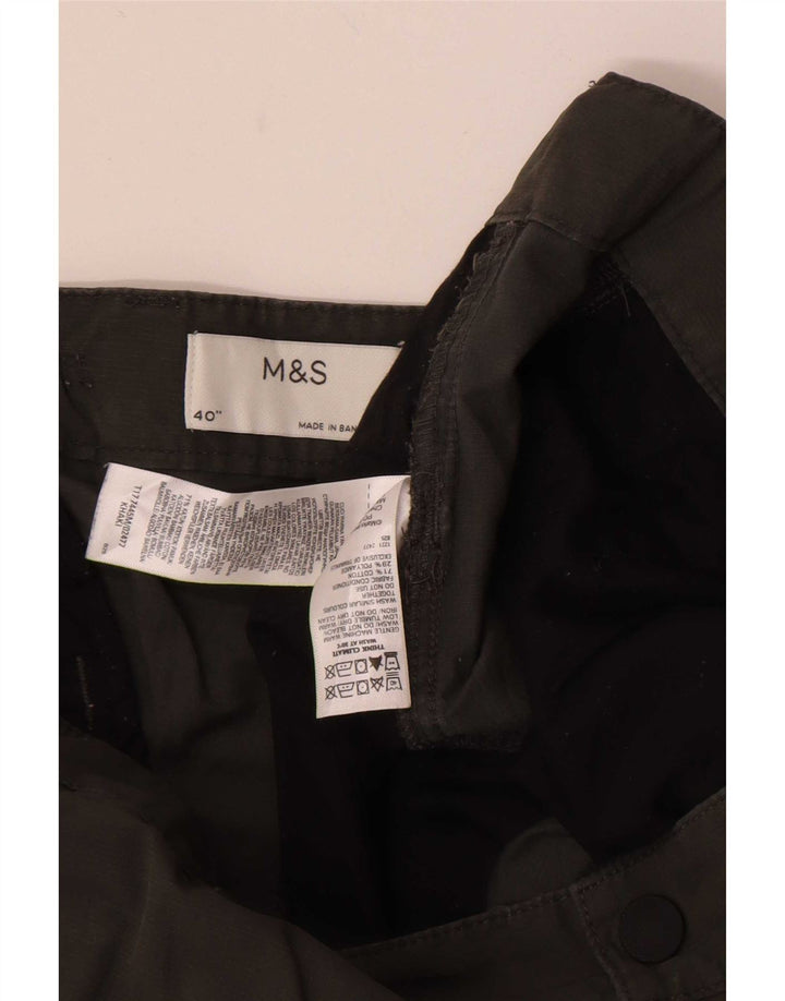 Marks & Spencer Mens Cargo Shorts W40 XL Khaki Cotton