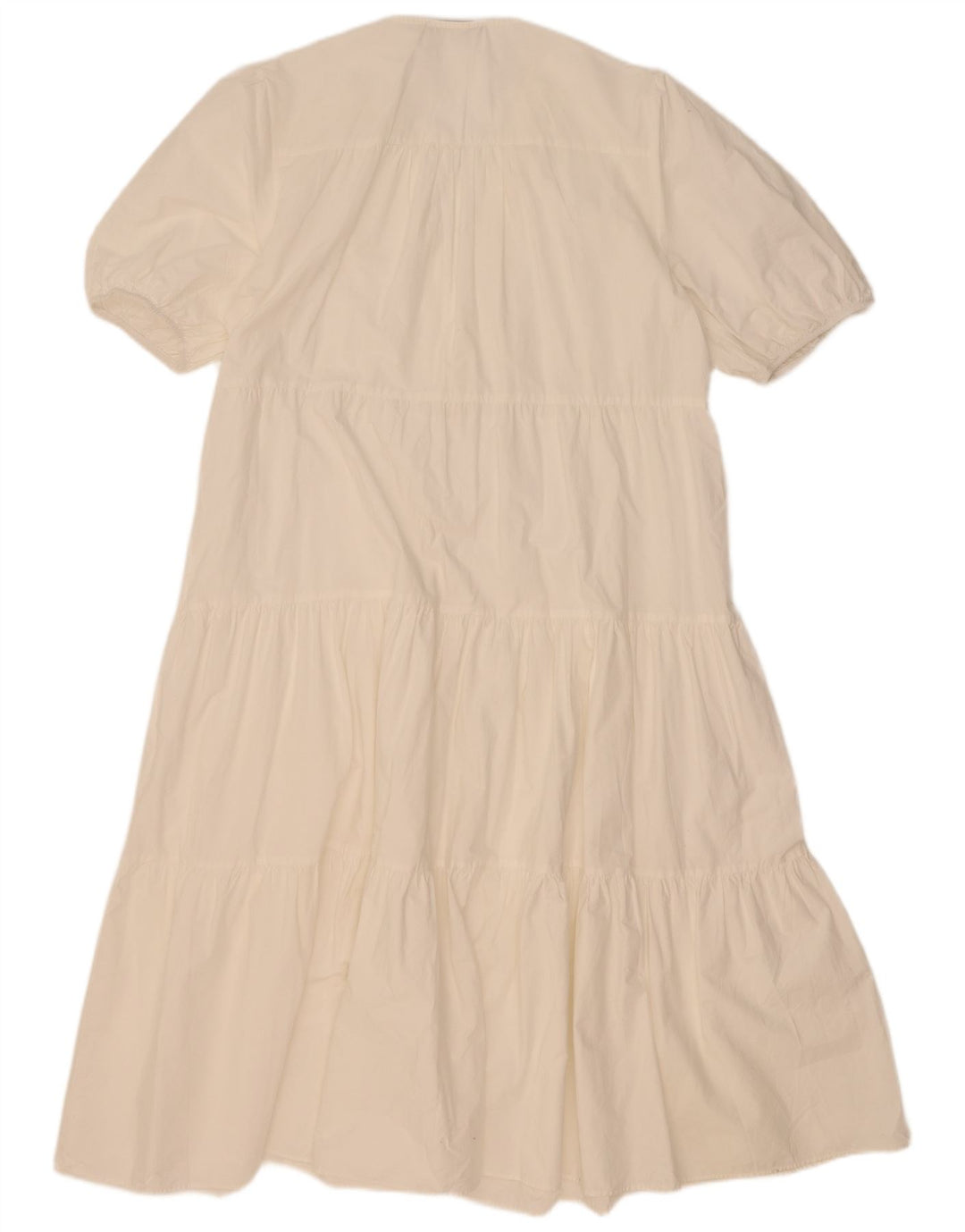 Zara Womens Tiered Dress UK 14 Medium White