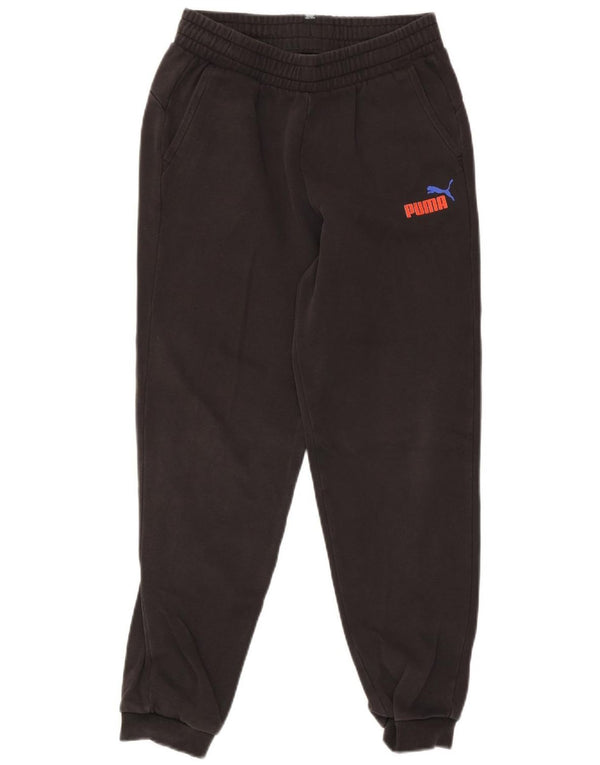 Puma Boys Graphic Tracksuit Trousers Joggers 15-16 Years  Black Cotton