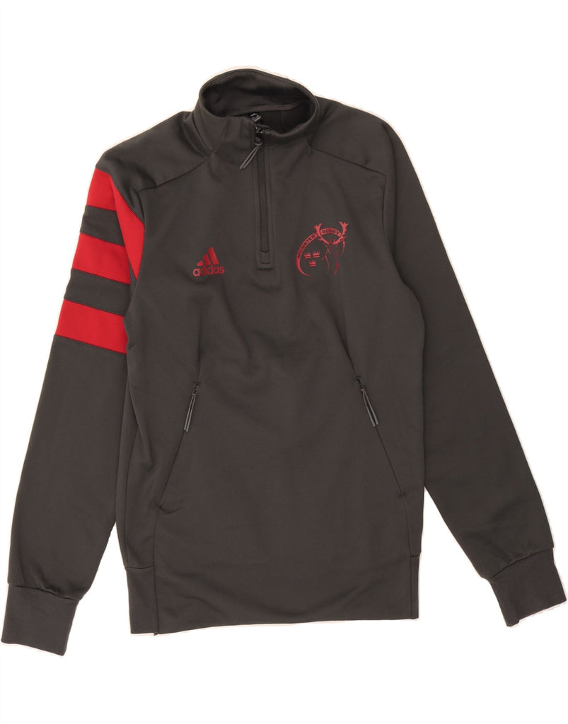 ADIDAS Mens Munster Rugby Sweatshirt Jumper Small Grey Colourblock Vintage Adidas and Second-Hand Adidas from Messina Hembry 