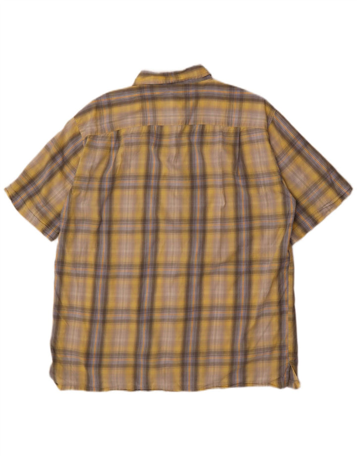 Angelo Litrico Mens Shirt Size 41/42 Large Yellow Check Cotton