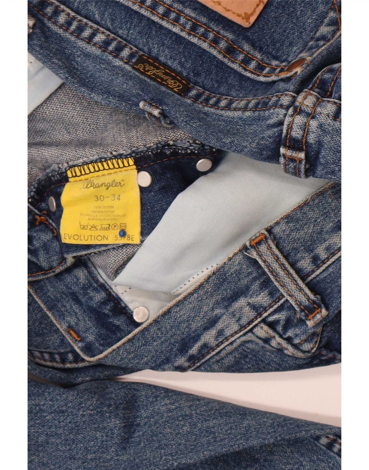 Wrangler Mens Evolution Straight Jeans W30 L31 Blue Cotton