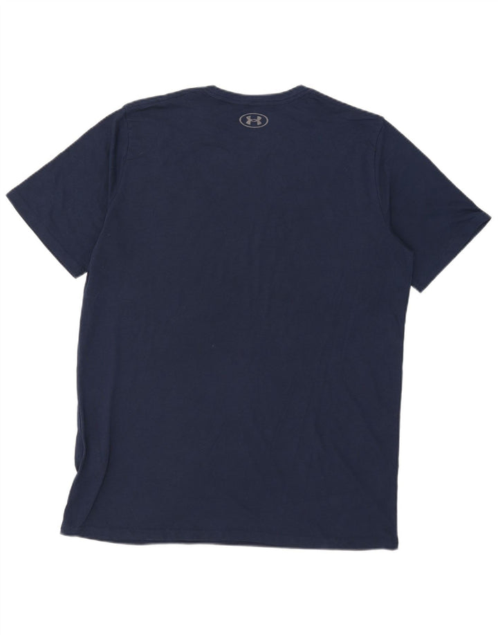 Under Armour Mens T-Shirt Top XL Navy Blue Cotton