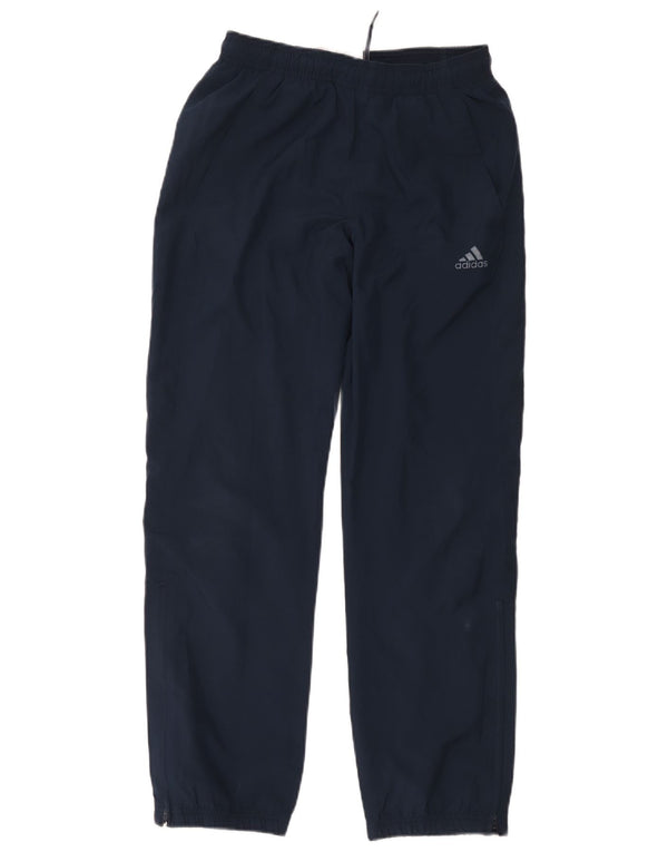 Adidas Boys Tracksuit Trousers Joggers 13-14 Years Navy Blue Polyester