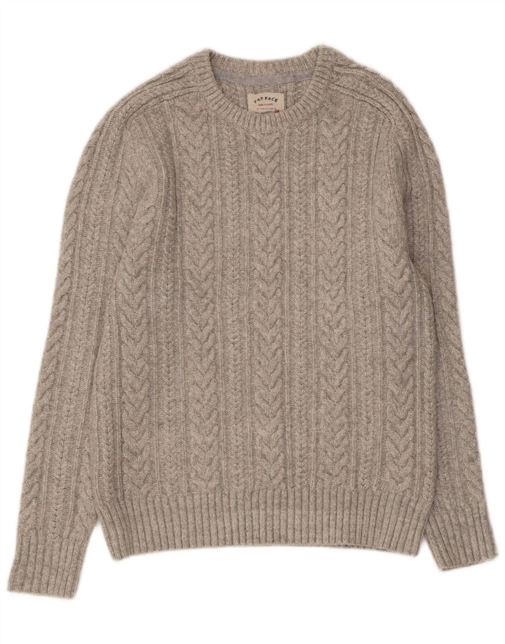Fat Face Womens Crew Neck Jumper Sweater UK 14 Large Grey