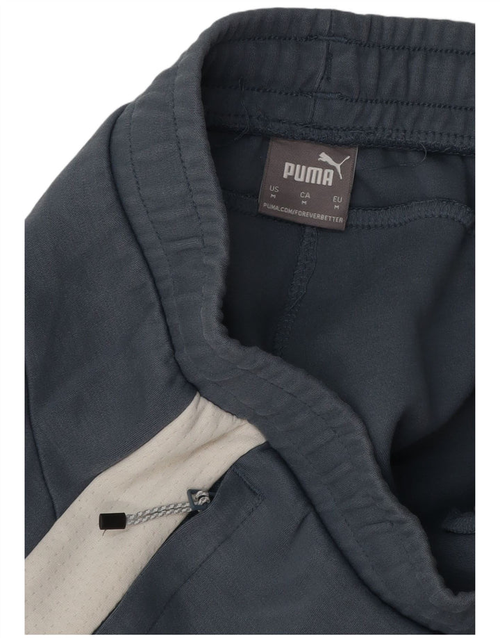 Puma Mens Tracksuit Trousers Medium Navy Blue Colourblock