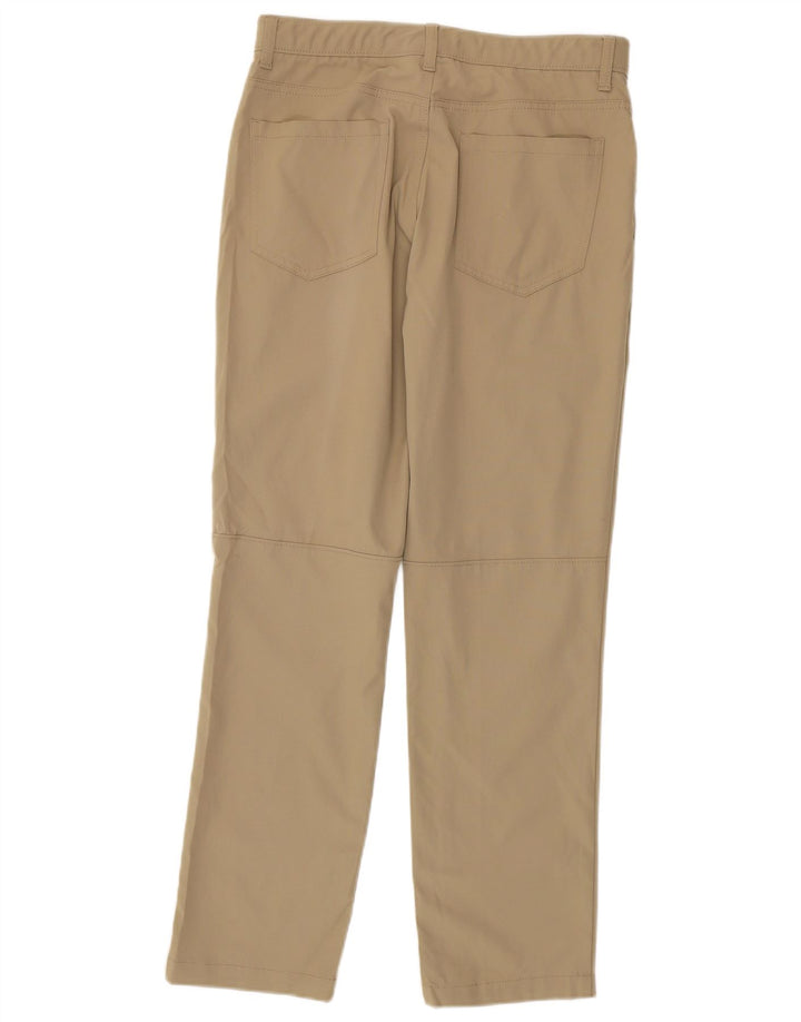 Lee Mens Straight Casual Trousers W32 L32 Beige Polyester