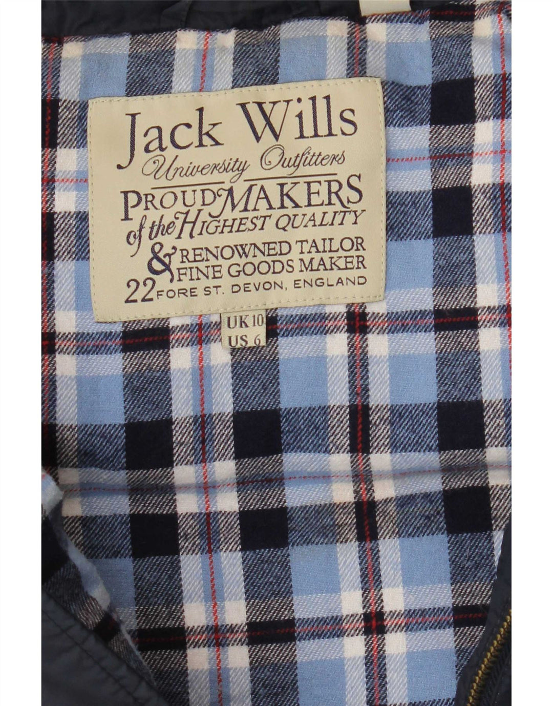 Jack Wills Womens Padded Gilet UK 10 Small Navy Blue