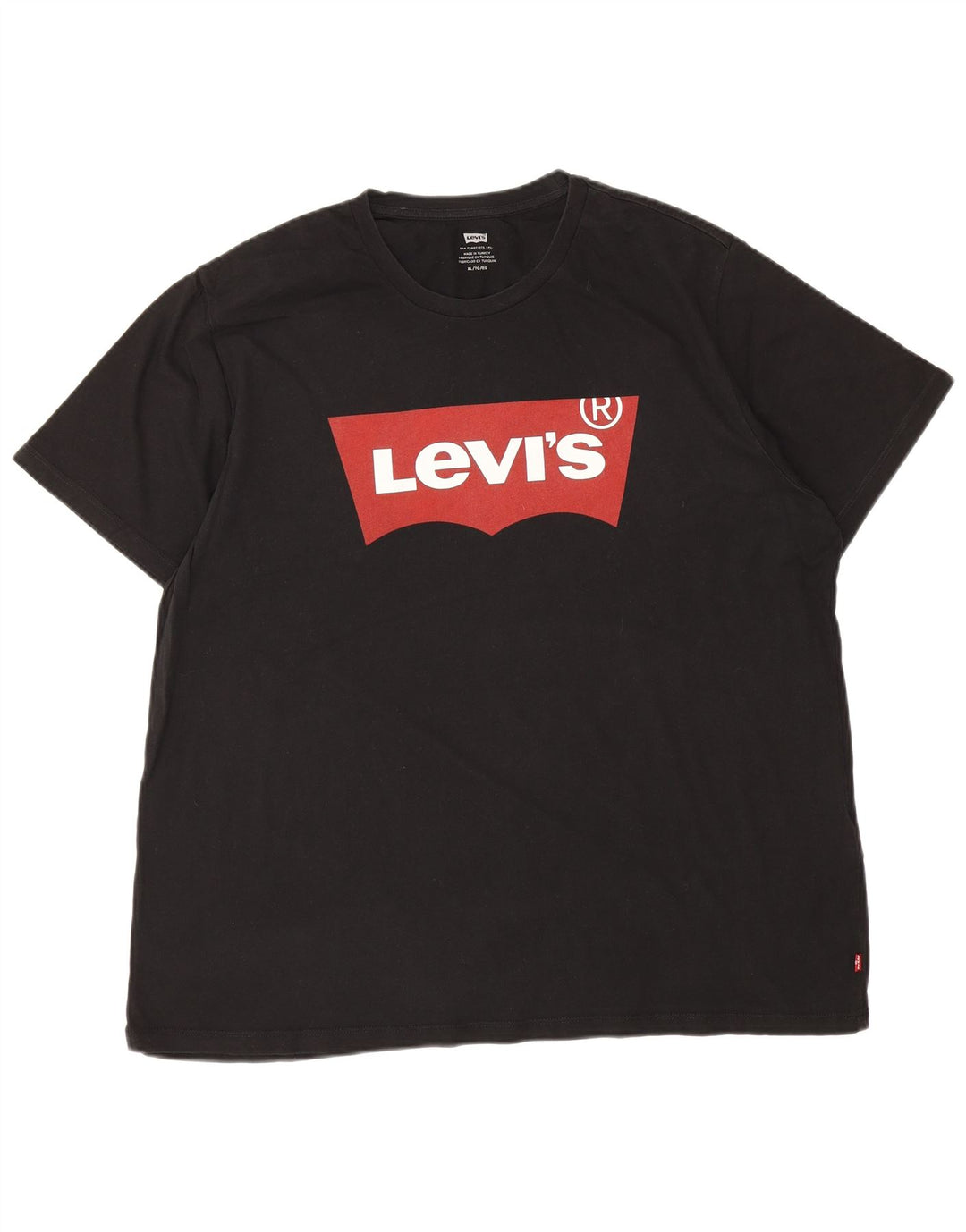 Levi's Mens Graphic T-Shirt Top 2XL Black Cotton Logo