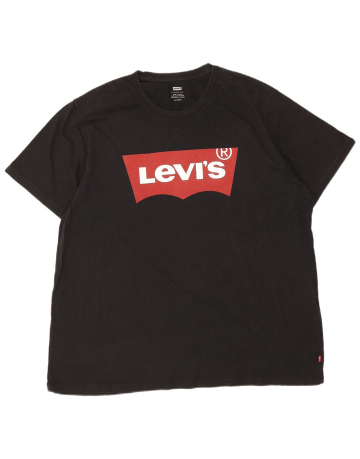 Levi's Mens Graphic T-Shirt Top 2XL Black Cotton Logo