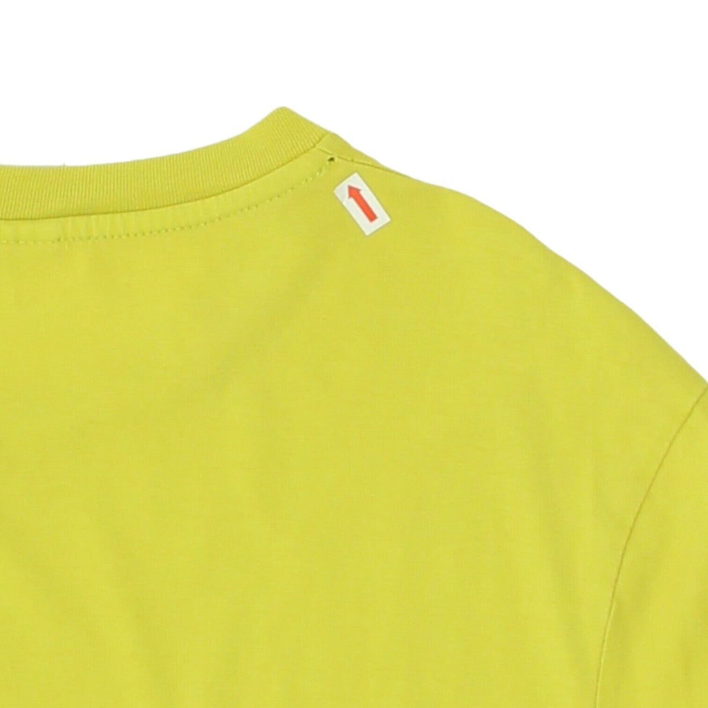 Gaëlle Paris Mens Yellow Spellout Crew Neck Tshirt | Designer Top VTG | Vintage Messina Hembry | Thrift | Second-Hand Messina Hembry | Used Clothing | Messina Hembry 