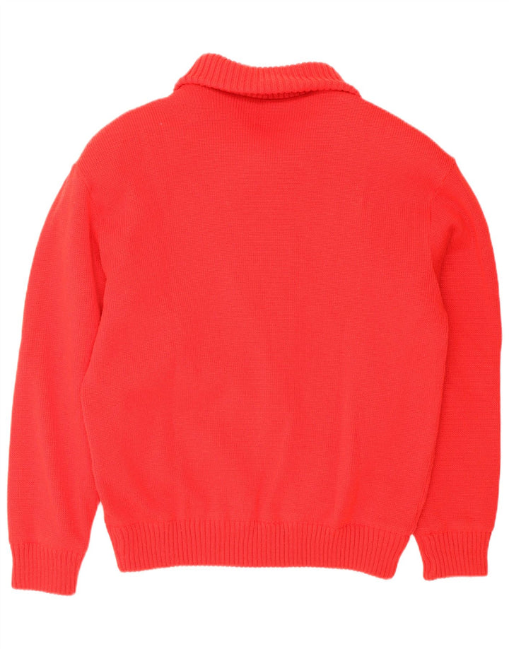 Navigare Mens Cardigan Sweater IT 48/50 Medium Red Wool