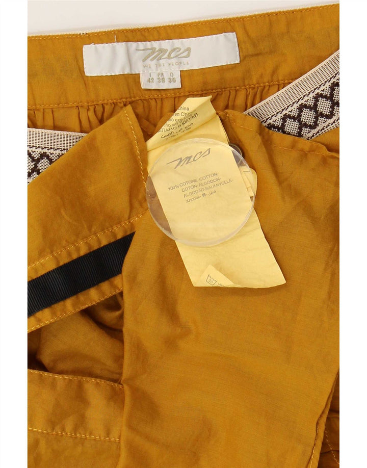 Marlboro Classics Womens Crop Cami Top EU 38 Medium Yellow Geometric Cotton