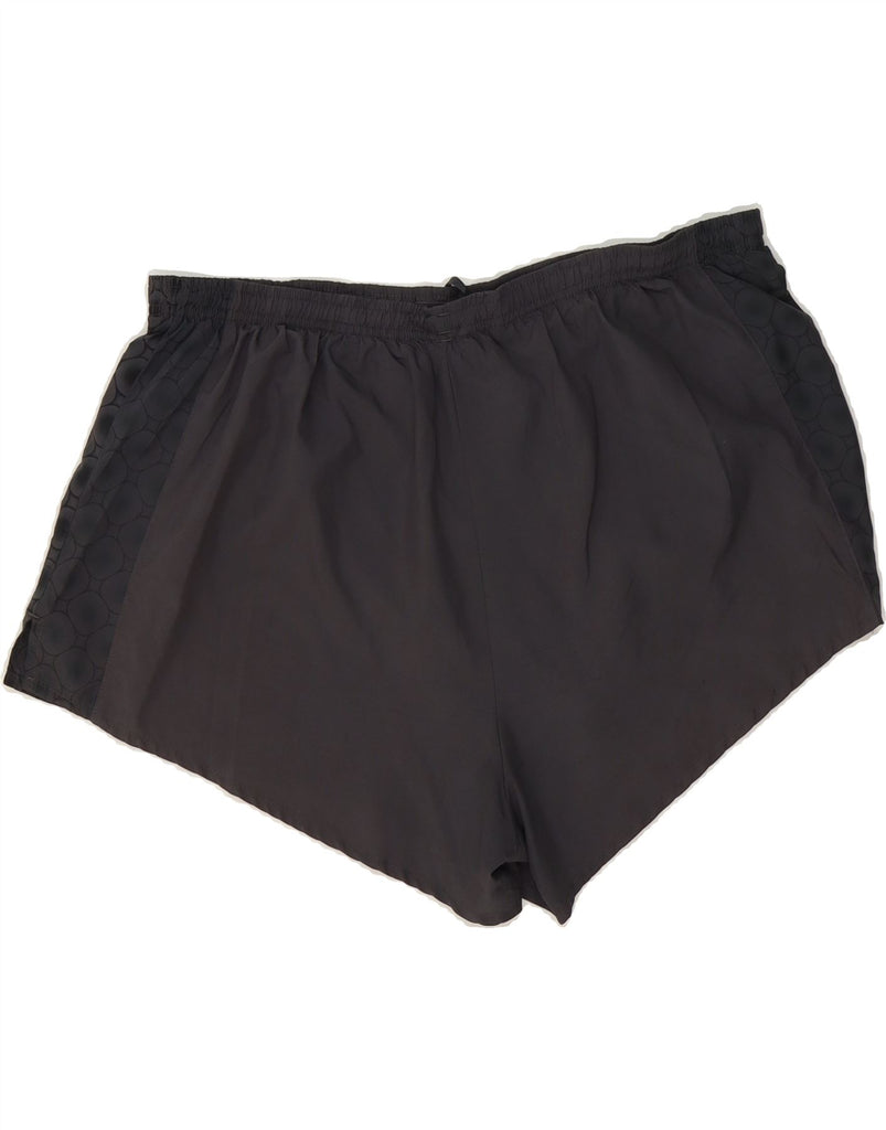 NEW BALANCE Womens Sport Shorts UK 16 Large  Grey Spotted Polyester Vintage New Balance and Second-Hand New Balance from Messina Hembry 