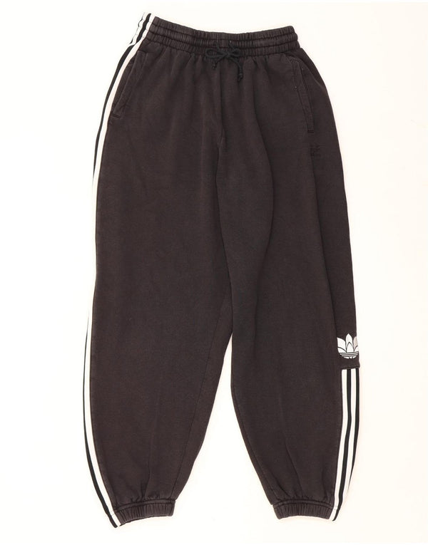 ADIDAS Womens Tracksuit Trousers Joggers UK 14 Medium Black Cotton