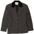 Laura Biagiotti Womens 3 Button Blazer Jacket IT 42 Medium Grey Pinstripe