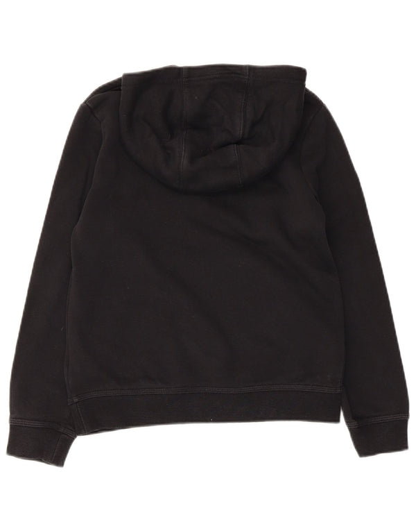 Nike Boys Graphic Hoodie Jumper 8-9 Years Small Black Cotton