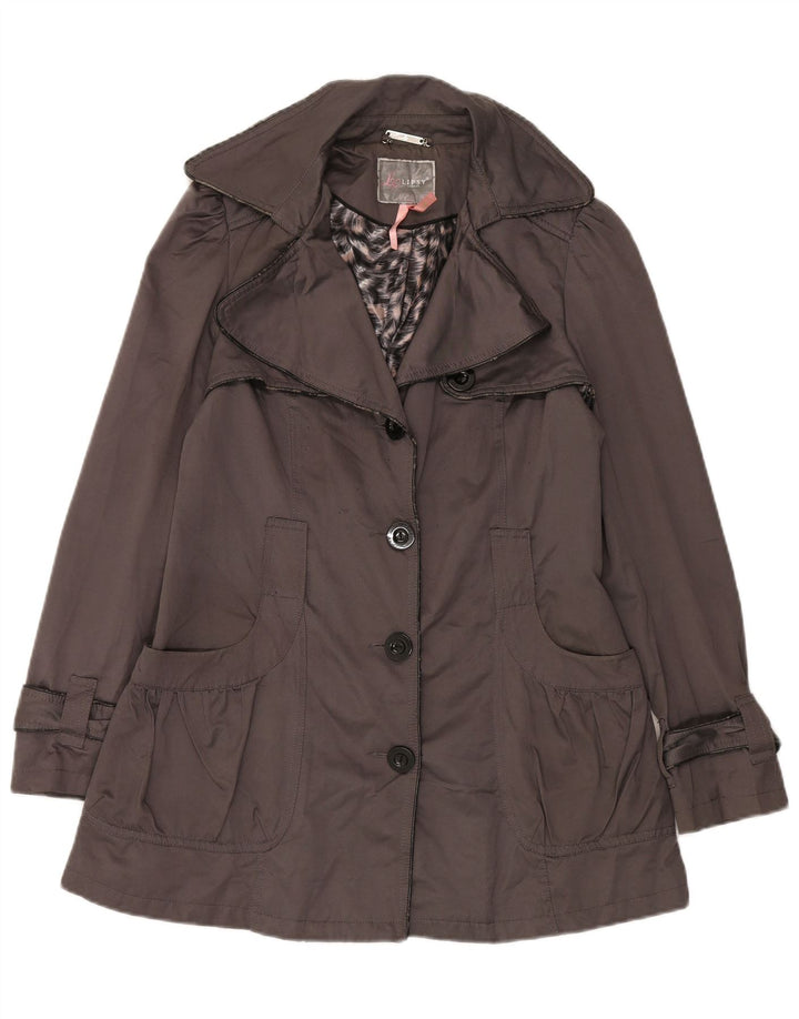 Lipsy Womens Trench Coat UK 12 Medium Grey Polyester