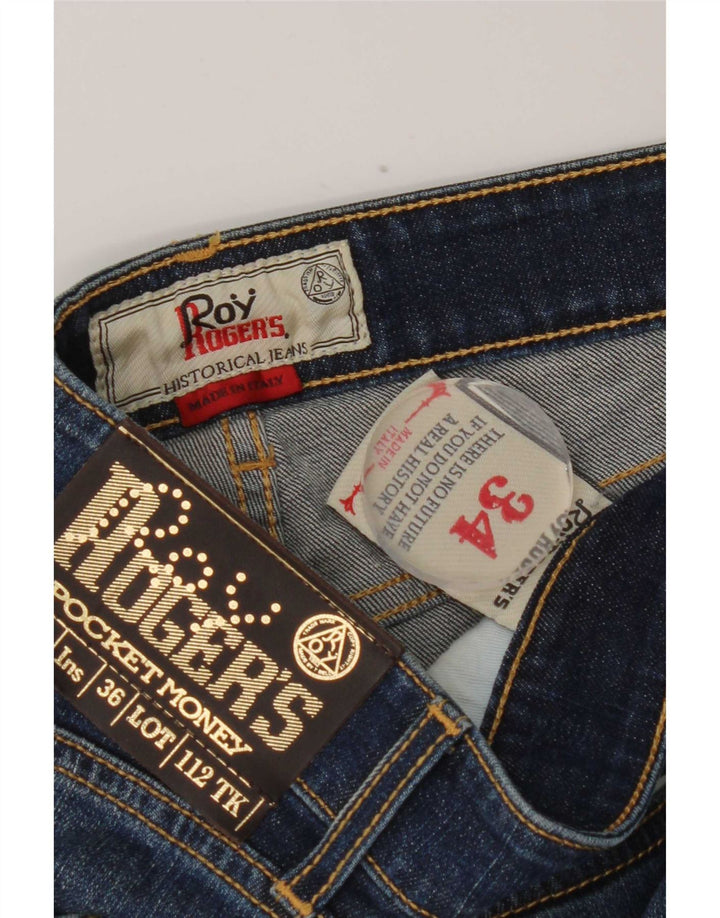 Roy Rogers Mens Straight Jeans W34 L27 Navy Blue Cotton