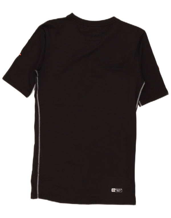 Superdry Mens Athletic Fit Graphic T-Shirt Top Small Black Polyester Sports