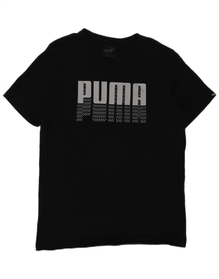 Puma Mens Graphic T-Shirt Top Medium Black