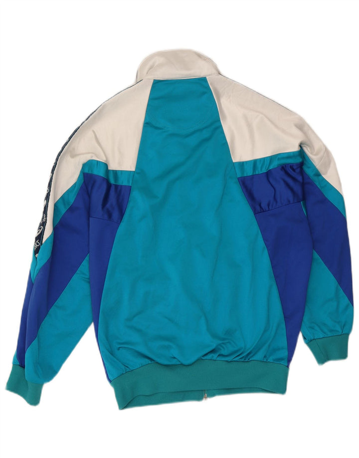 Asics Mens Graphic Tracksuit Top Jacket IT 44 XS Blue Colourblock