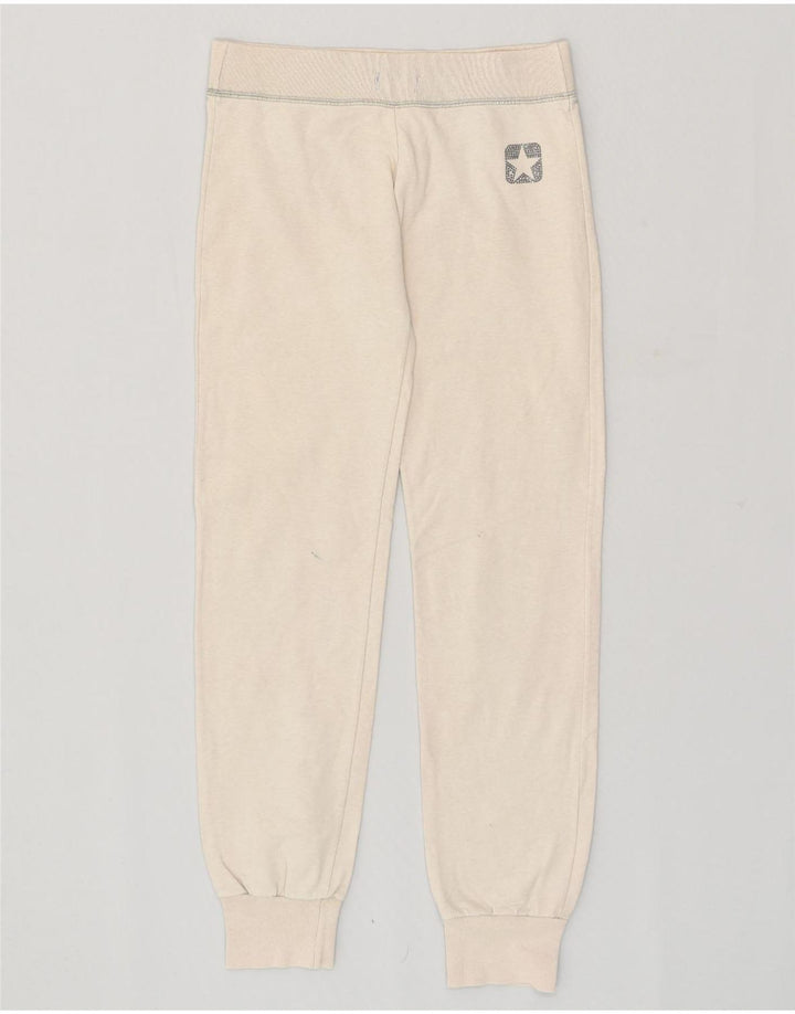 CONVERSE Womens Tracksuit Trousers Joggers UK 10 Small Beige | Vintage Converse | Thrift | Second-Hand Converse | Used Clothing | Messina Hembry 