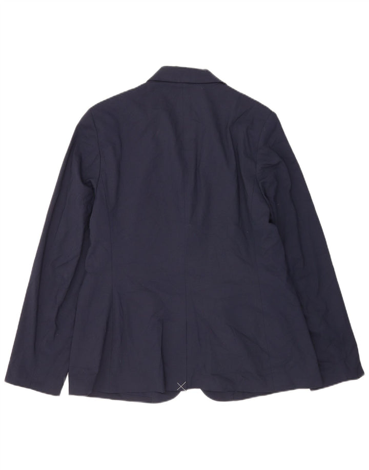 Chaps Womens 2 Button Blazer Jacket US 16 2XL Navy Blue Polyester