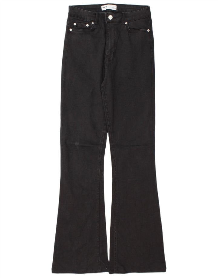 Zara Womens Flared Jeans EU 38 Small W28 L31 Grey Cotton