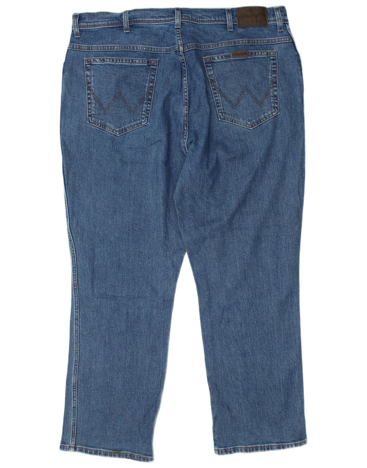 WRANGLER Mens Regular Fit Straight Jeans W42 L30 Blue Cotton