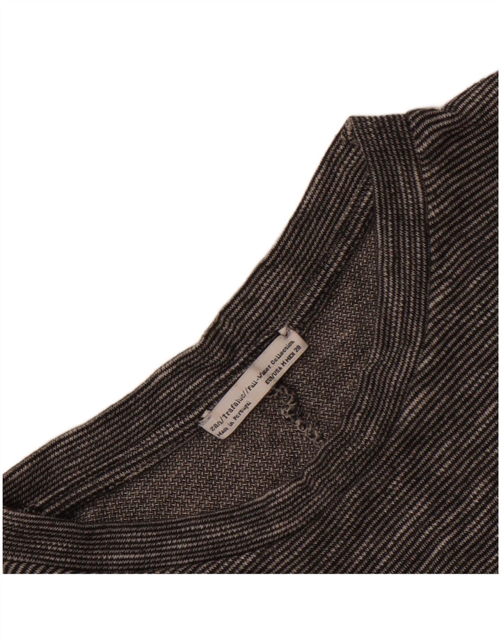 Zara Womens Top 3/4 Sleeve UK 14 Medium Grey Flecked