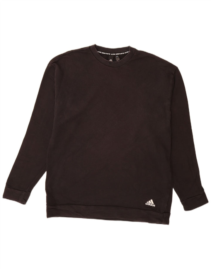 ADIDAS Mens Sweatshirt Jumper Large Black Cotton