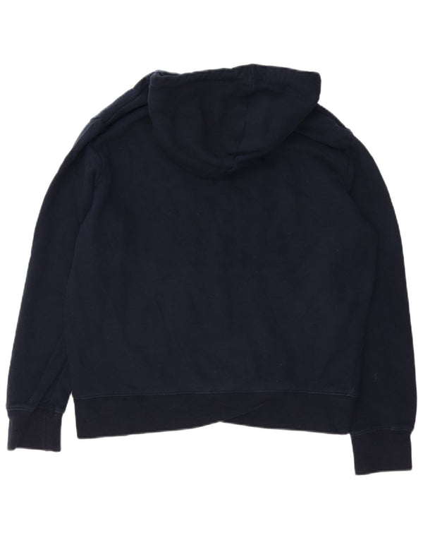 Marks & Spencer Womens Hoodie Jumper Medium Navy Blue Cotton