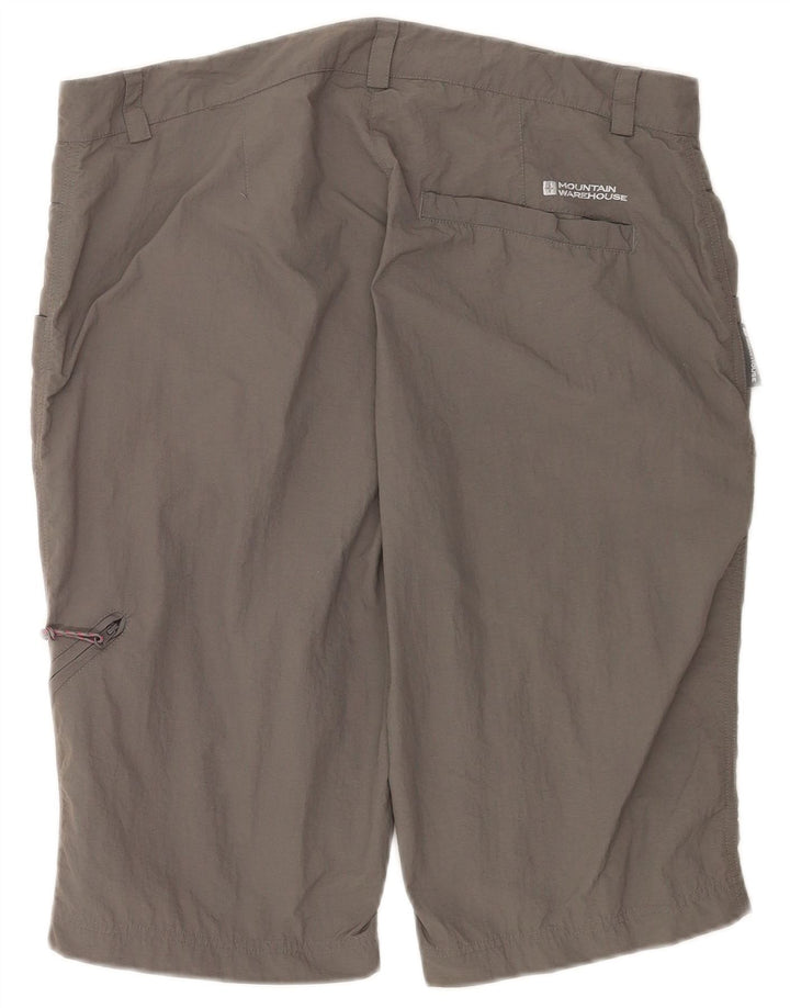 Mountain Warehouse Womens Cargo Shorts UK 14 Large W34 Grey Nylon