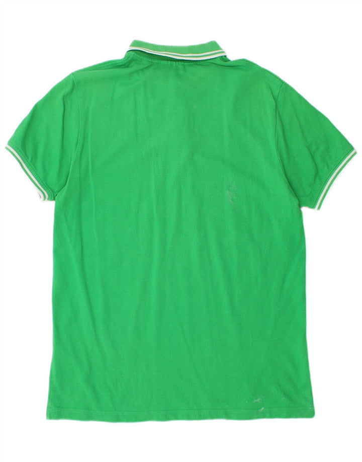 KAPPA Mens Polo Shirt Large Green Cotton