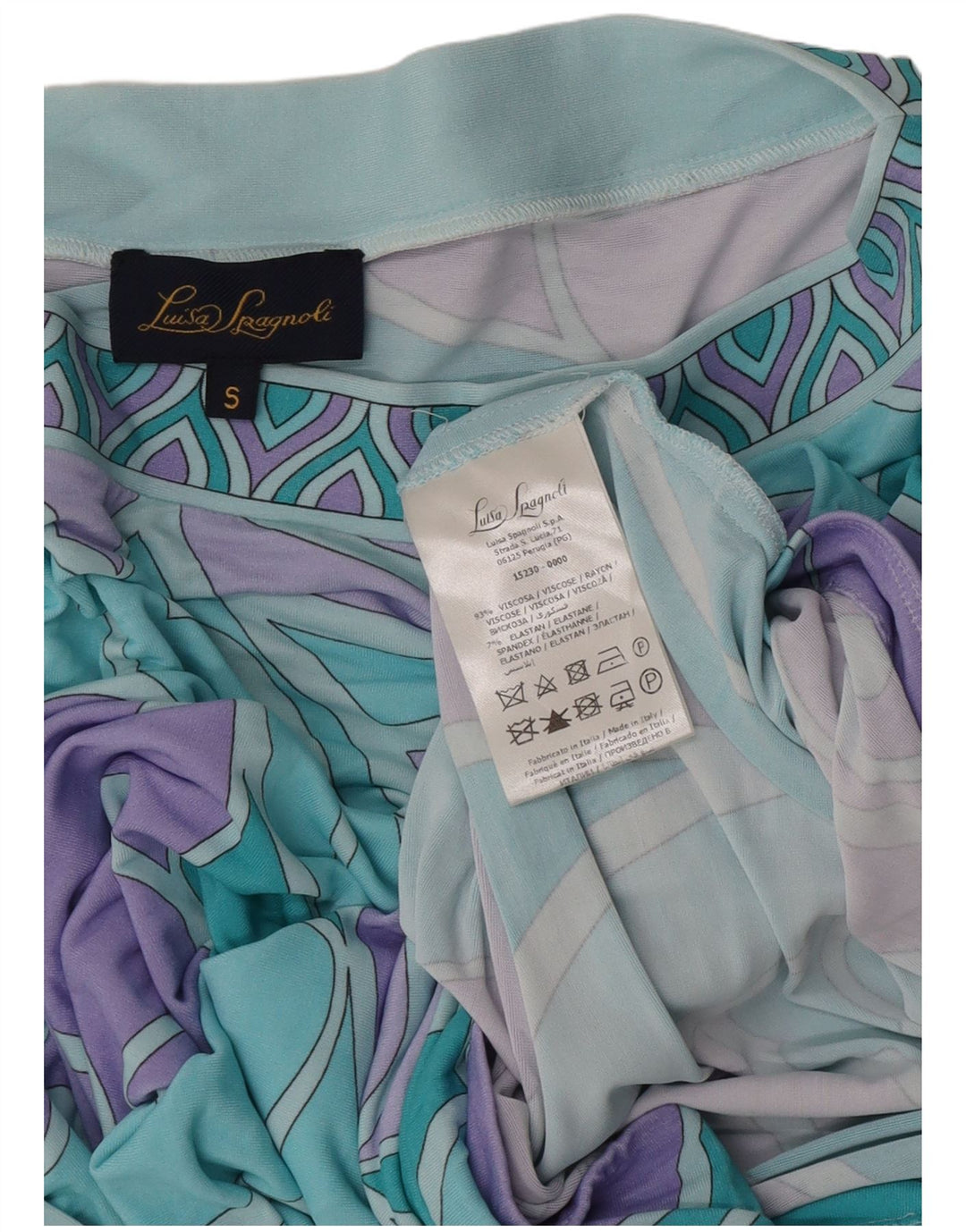 Luisa Spagnoli Womens Abstract Pattern Tunic Dress UK 10 Small Multicoloure