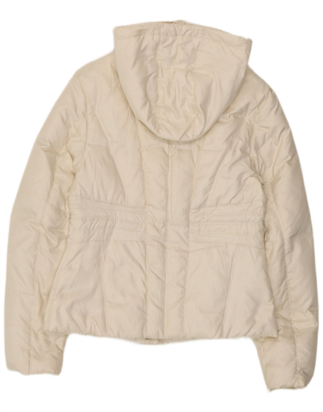 Fila Womens Hooded Padded Jacket UK 14 Large White Polyester