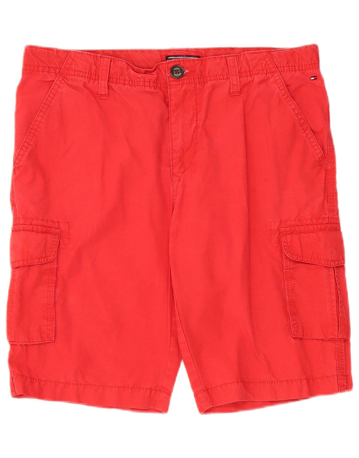 Tommy Hilfiger Boys Cargo Shorts 15-16 Years W32  Red Cotton