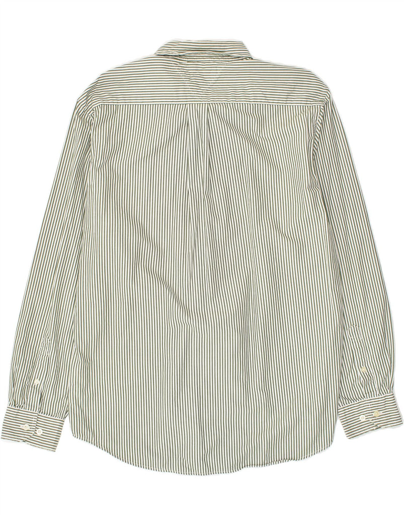 TOMMY HILFIGER Mens Shirt Large Green Pinstripe Cotton | Vintage Tommy Hilfiger | Thrift | Second-Hand Tommy Hilfiger | Used Clothing | Messina Hembry 